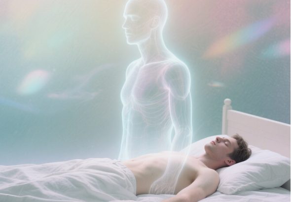 dreamina-2025-08-21-6455-a man's transparent body are separating ...